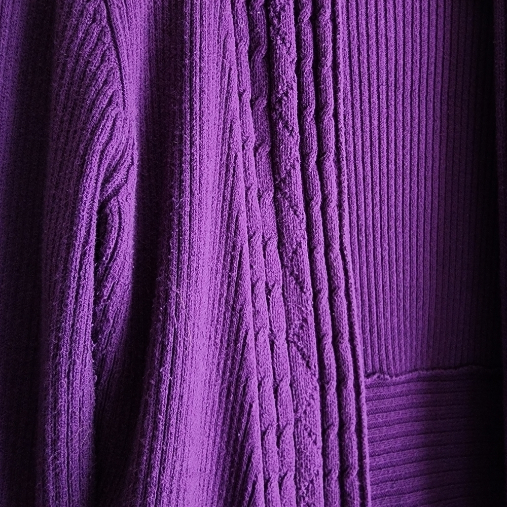 Dress Barn Purple Women's Knitted Sweater Cardigan Size S - Picture 4 of 14